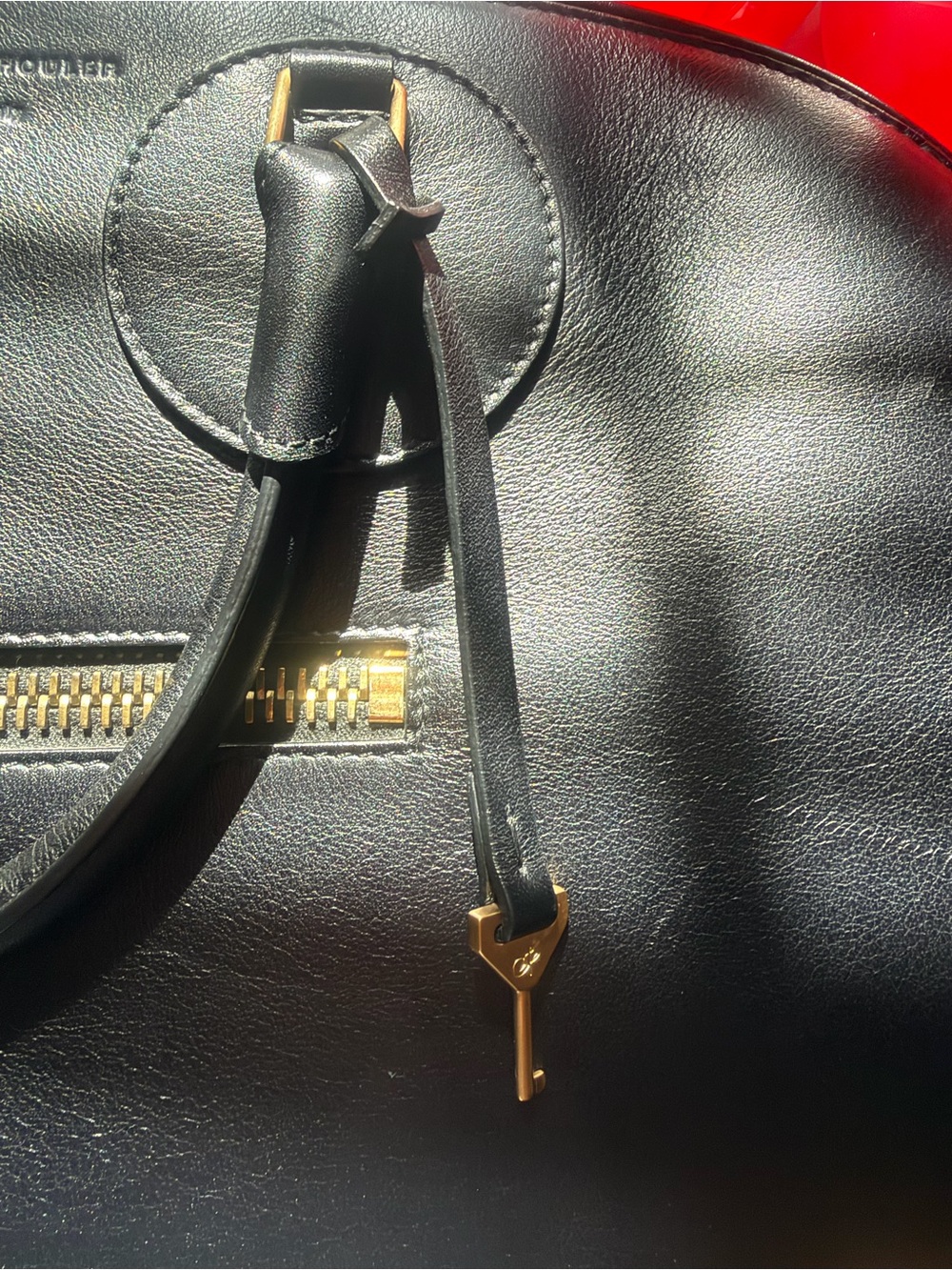 PROENZA SCHOULER Black Leather Satchel Handbag with Gold Hardware - Picture 7 of 16